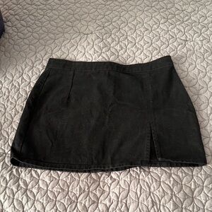 Princess Polly Black Mini Skirt with Slit